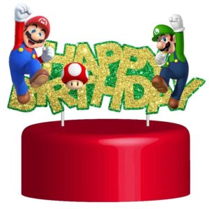 Mario Cake Toppers, Mario Cupcake Topper Mario Birthday Party Supplies for the Mario party decoration