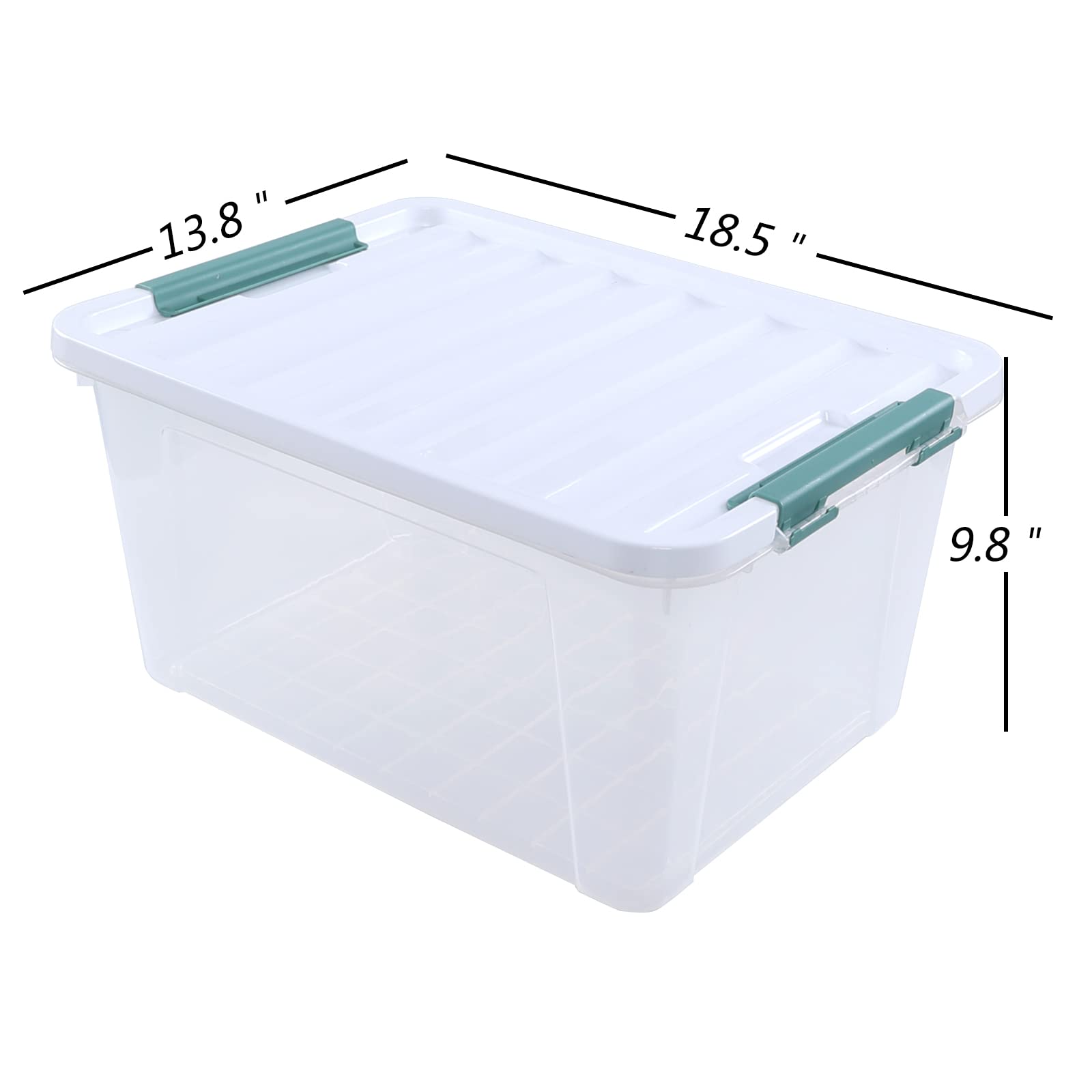 Xyskin 35 Quart Clear Large Storage Box, Plastic Storage Bins, Set of 6