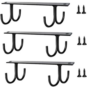 luzen 3Pcs Mug Rack Under Cabinet Metal Under Shelf Mugs Hooks Mug Coffee Cups Drying Hanging Hook Holder Metal Hangers Organizer for Mugs, Coffee Cups, Bar and Kitchen Utensils