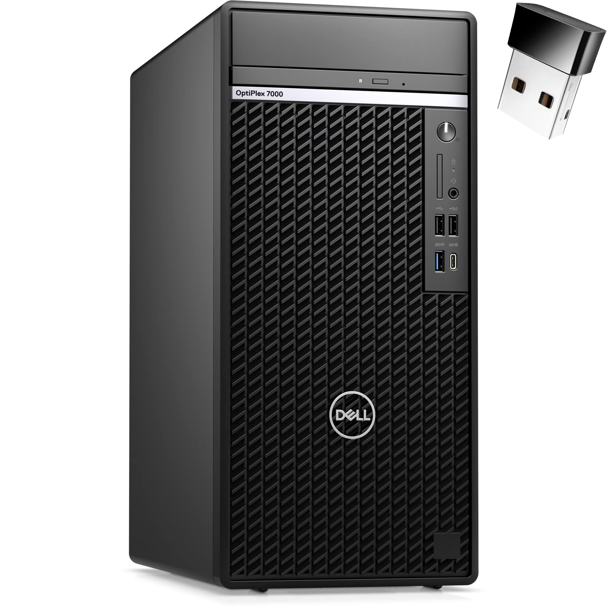 Dell OptiPlex 7000 Business Tower Desktop, 12th Gen Intel 12-Core i7-12700, 32GB DDR5 RAM, 2TB PCIe SSD + 1TB HDD, DVDRW, Ethernet, USB WiFi Adapter, Windows 11 Pro