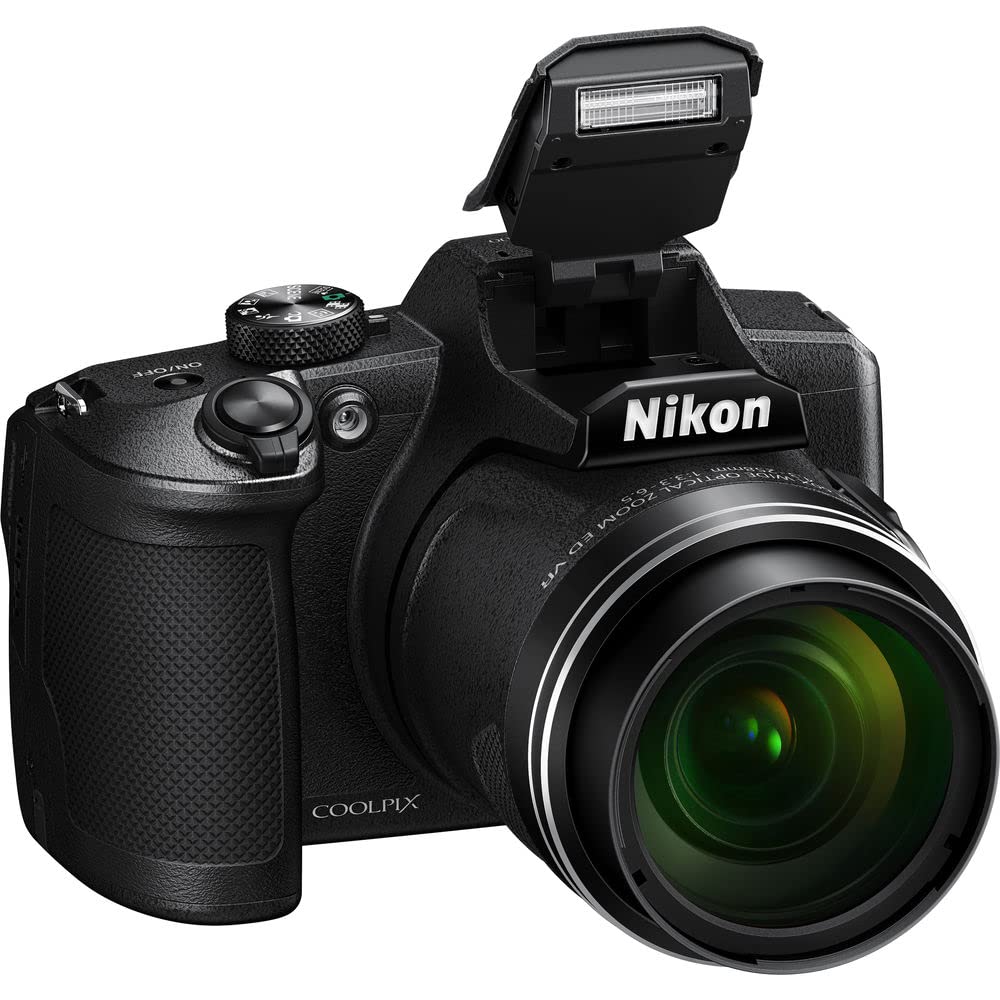 Nikon COOLPIX B600 Digital Camera (Black) (26528) + SanDisk 32GB Ultra Memory Card + Memory Card Wallet + Deluxe Soft Bag + 12 Inch Flexible Tripod + Deluxe Cleaning Set + USB Card Reader (Renewed)