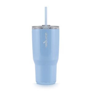 REDUCE Cold1 34 oz Tumbler with Lid and Straw- Vacuum Insulated Stainless Steel Water Bottle for Home, Office or Car; Reusable Cup with Leakproof Flip Lid, Keeps Drinks Ice Cold All Day- Matte Phantom