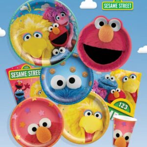 Sesame Street Birthday Party Supplies | Sesame Street Decorations | Sesame Street Tableware | Sesame Street Cake Plates | Sesame Street Balloons - Serves 16 Guests