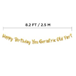 Hilarious Adult Birthday Gold Glitter Banner - Funny Birthday Party Supplies, Ideas, Gifts and Decorations