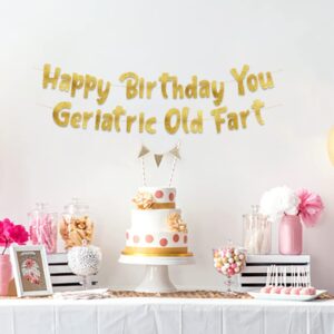 Hilarious Adult Birthday Gold Glitter Banner - Funny Birthday Party Supplies, Ideas, Gifts and Decorations