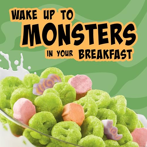 Carmella Creeper Cereal with Monster Marshmallows, Caramel Apple Flavored Kids Cereal, Limited Edition, Made with Whole Grain, Family Size, 15.8 oz