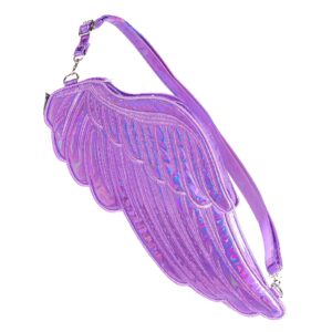 fydelity quiver wings backpack/sling bag crossbody festival bag for women rave bag retro crossbody bag cute fanny pack for woman concert bag - purple