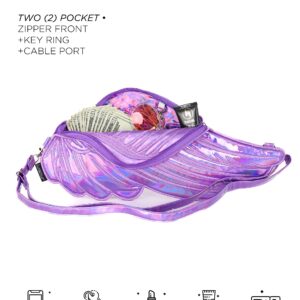 Fydelity Quiver Wings Backpack/Sling Bag Crossbody Festival Bag for Women Rave Bag Retro Crossbody Bag Cute Fanny Pack for Woman Concert Bag - Purple