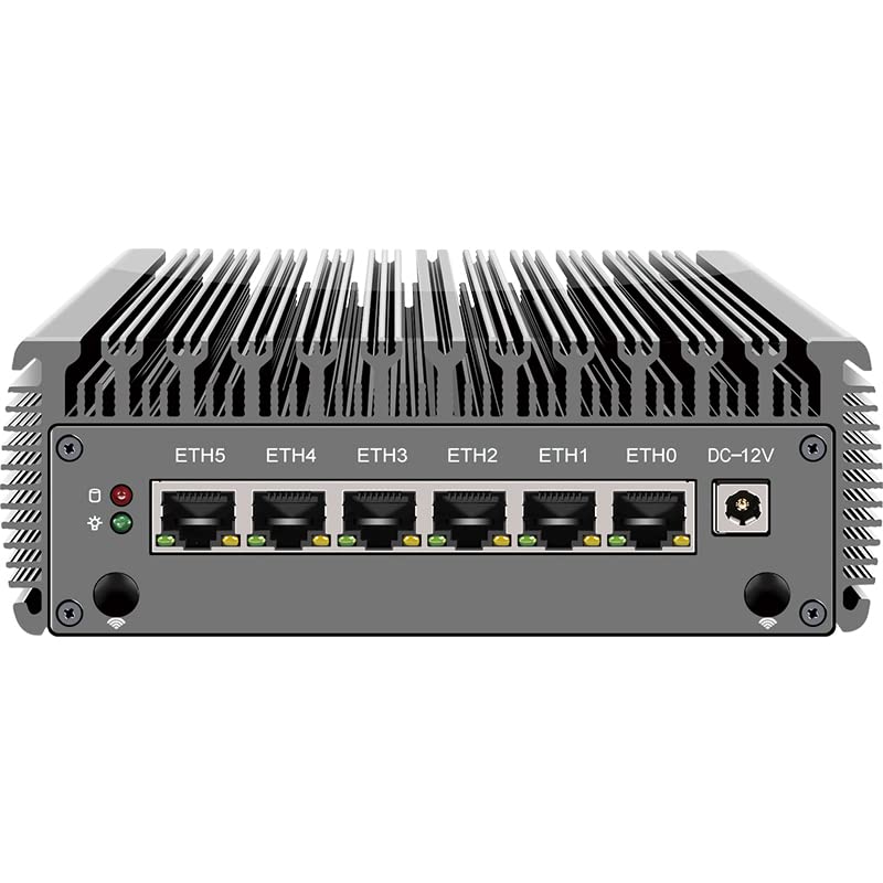 CWWK J6412 six Network Ports i226 2.5G Soft Routing Mini Host 12th Generation Low-Power fanlessIndustrial Personal Computer (No RAM No SSD)