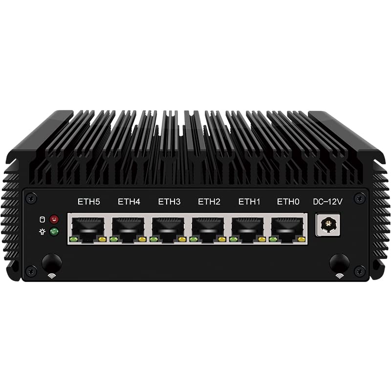 CWWK J6412 six Network Ports i226 2.5G Soft Routing Mini Host 12th Generation Low-Power fanlessIndustrial Personal Computer (No RAM No SSD)