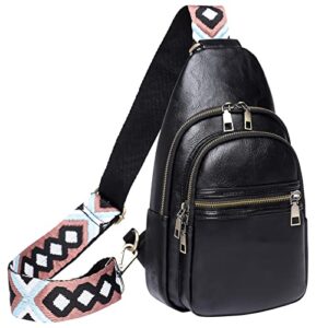 flovey crossbody bags for women trendy sling bag for women crossbody sling bags backpack pu leather fanny packs chest bag
