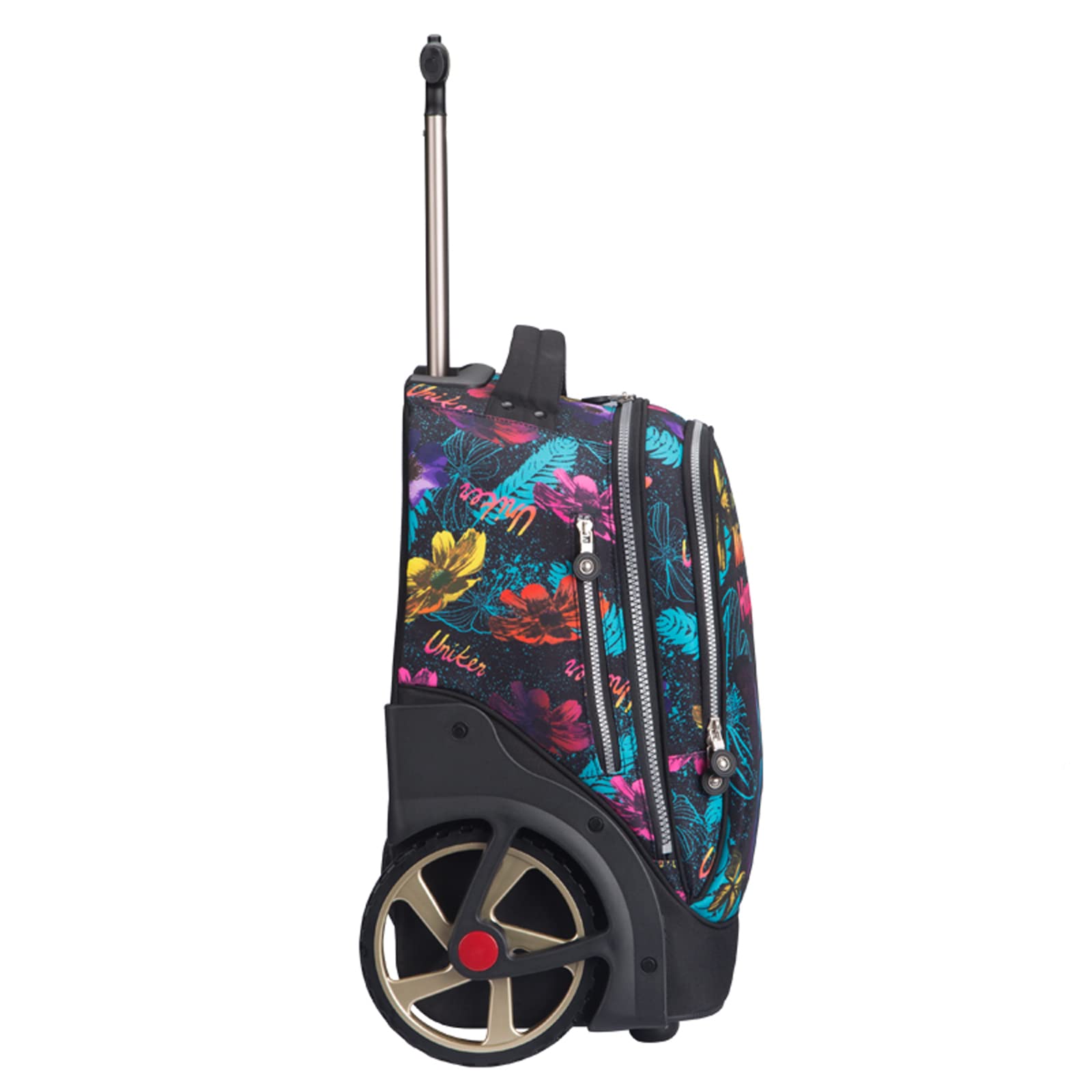 UNIKER Rolling Laptop Bag for 14 Inch Laptop with Discoloration Pattern,Roller Bookbag,Wheeled Computer Bag,Wheeled Bookbag High School,Trolley School Bag,Butterfly