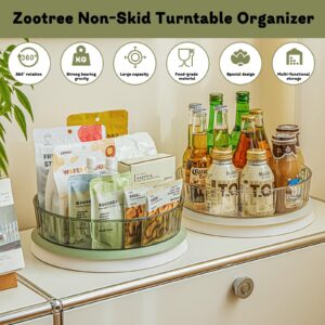 Lazy Susan Turntable for Cabinet Organizer, Bathroom Organizer Countertop, Spinning Makeup Perfume Organizer, Removable Design Organization, 360° Rotating Trays Storage (Clear)