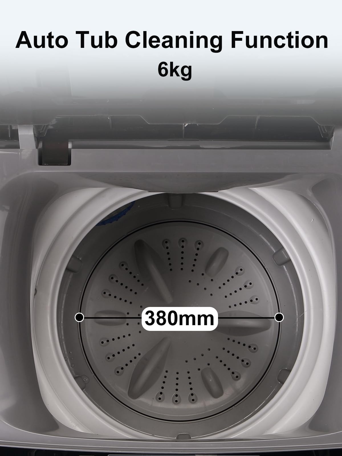 KRIB BLING Full-Automatic Washing Machine 17.7 lbs Small Compact Portable 10 Wash Program & 8 Water Level Compact Washer with LED Display Ideal for Apartments, RV, Camping, Grey