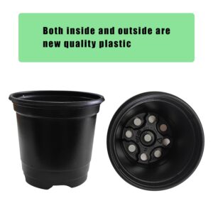 RooTrimmer 10CM Black Seedling Pots 4 inch Thick Nursery Pots 50 Pcs, Soft and Sturdy Seeds Starter Pots(50Pack，Black)