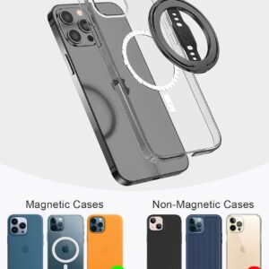 EWA MagOne 2023 (Edition Aluminium) [Compatible with Magsafe] Phone Grip Stand with Silicone Finger Strap, Removable Magnetic Ring Holder Kickstand Loop, for iPhone 15, 14, 13, 12 Pro/Max