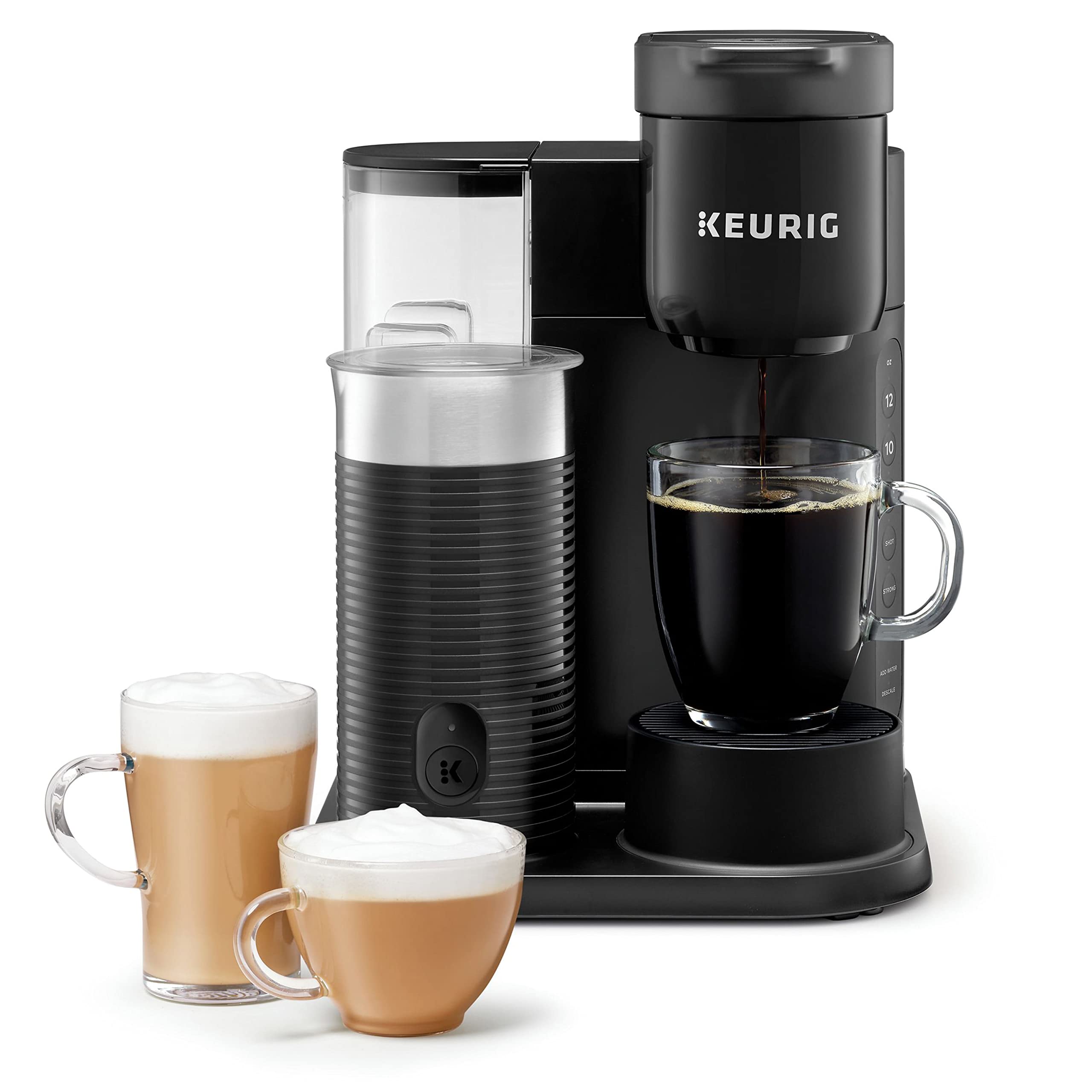 K-Cafe Essentials Single Serve K-Cup Pod Coffee, Latte and Cappuccino Maker, Black