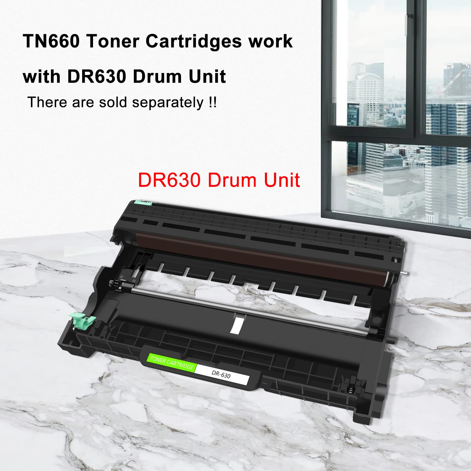 greencycle 6 Pack TN660 TN-660 TN630 TN-630 High Yield Toner Cartridge Compatible Replacement Compatible for Brother MFC-L2700DW DCP-L2540DW HL-L2360DW L2380DW MFC-L2740DW Laser Printer
