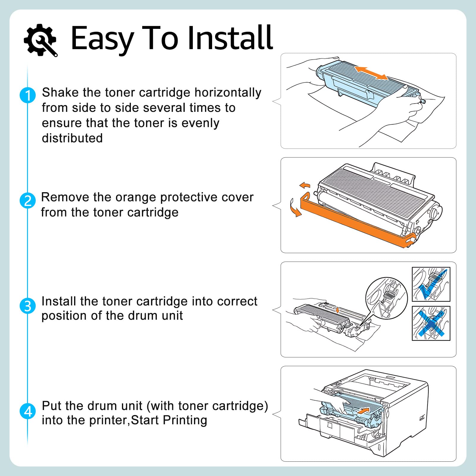 greencycle 3 Pack TN660 TN-660 TN630 TN-630 High Yield Toner Cartridge Compatible Replacement Compatible for Brother MFC-L2700DW DCP-L2540DW HL-L2360DW L2380DW MFC-L2740DW Laser Printer