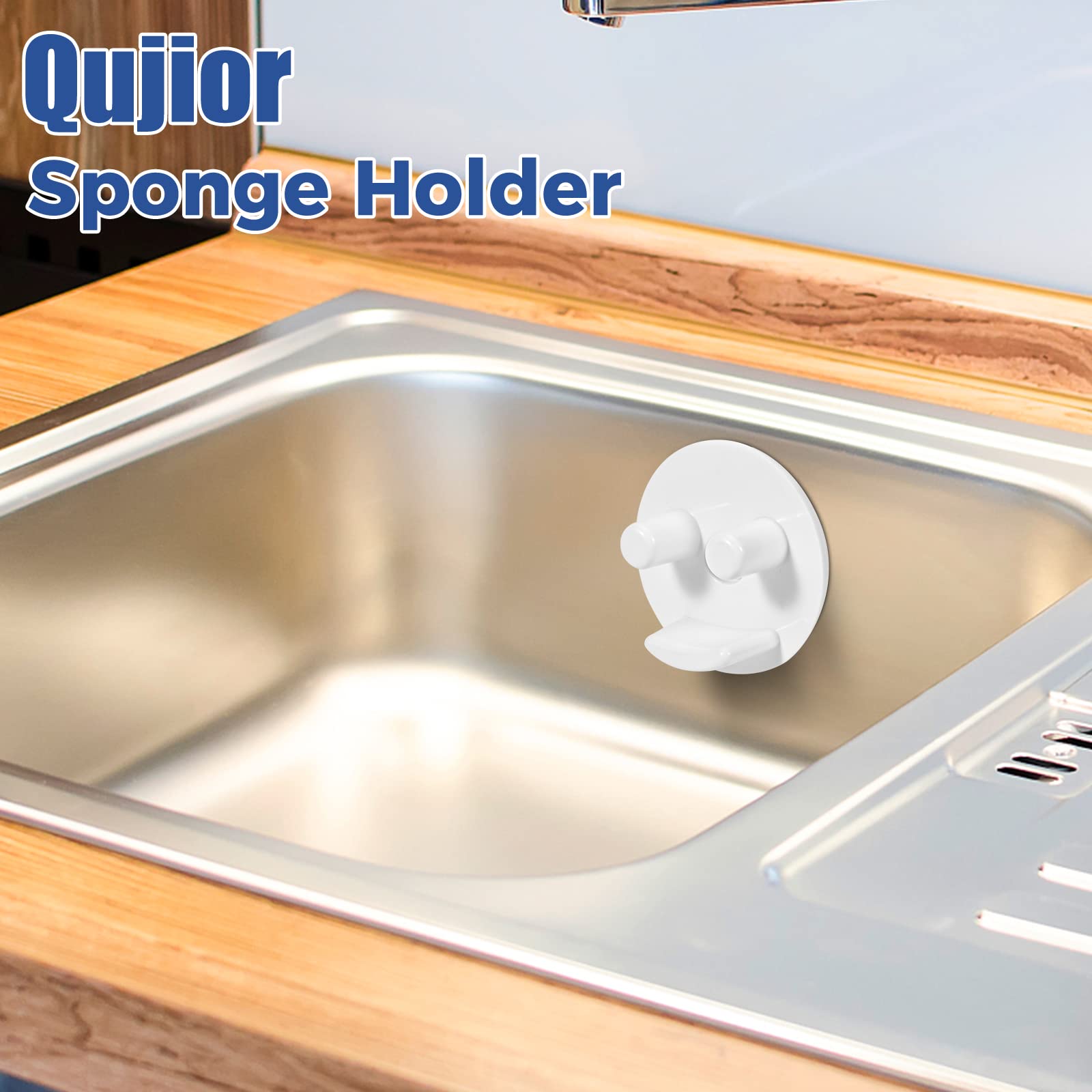 Scrub Sponge Holder for Kitchen Sink - Suction Cup Sponges Holder - Sink Sponge Caddy Organizer Daddy Holder (1 Pack)