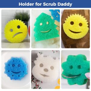 Scrub Sponge Holder for Kitchen Sink - Suction Cup Sponges Holder - Sink Sponge Caddy Organizer Daddy Holder (1 Pack)