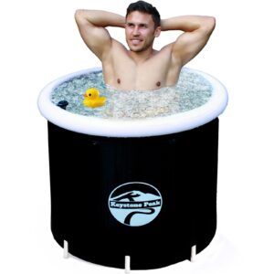 keystone peak ice bath - new 2023 - boost your immune system & improve recovery + cold plunge tub + portable ice bath tub for athletes & navy seals + ice baths and soaking + cold water therapy
