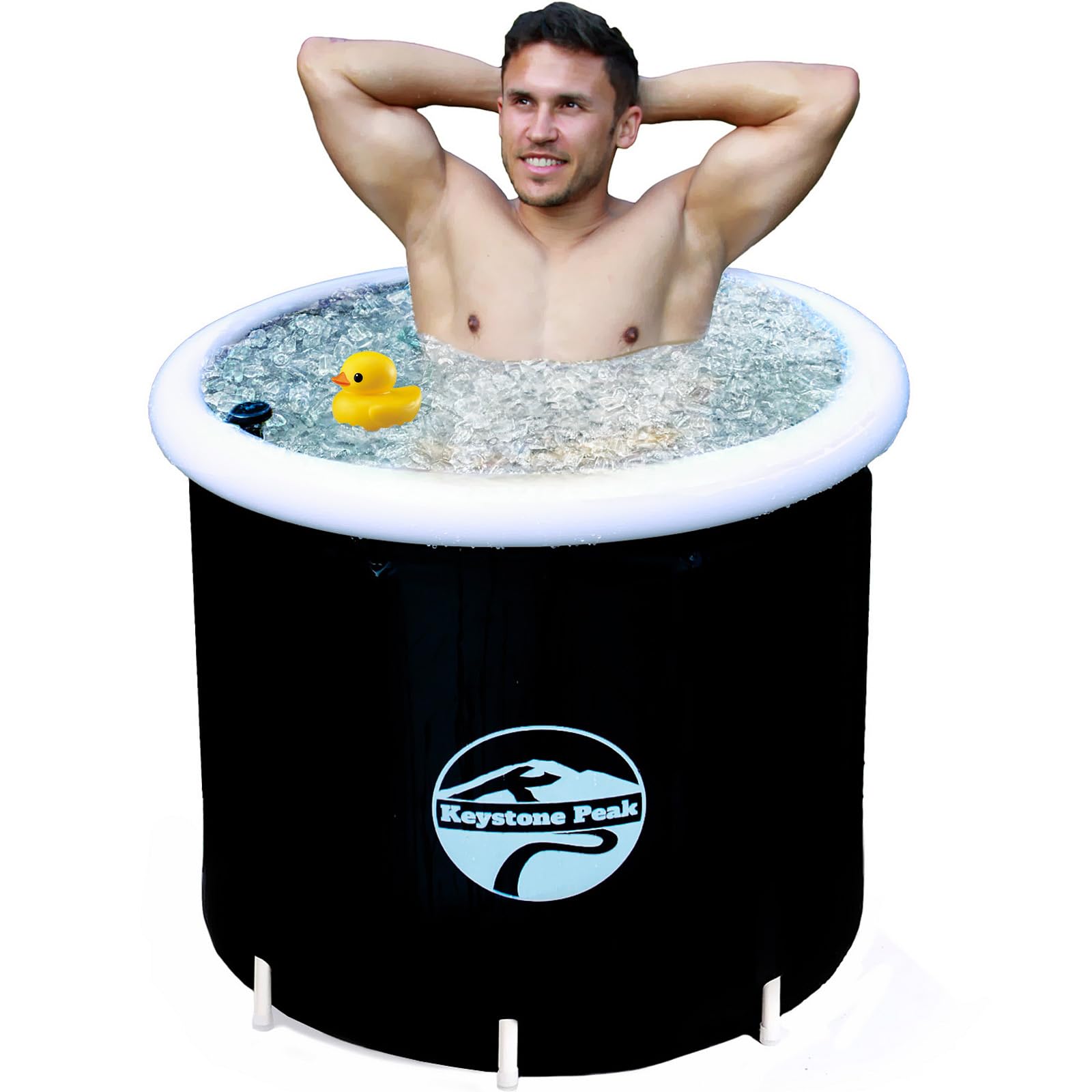 Keystone Peak Ice Bath - New 2023 - Boost Your Immune System & Improve Recovery + Cold Plunge tub + Portable Ice Bath tub for Athletes & Navy Seals + Ice Baths and Soaking + Cold Water Therapy