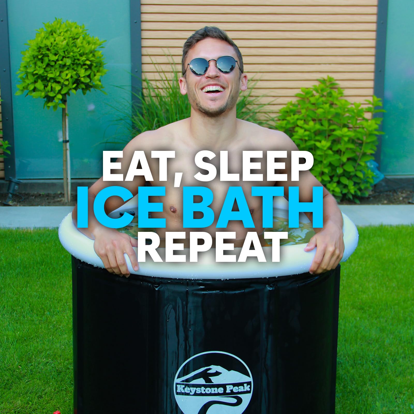 Keystone Peak Ice Bath - New 2023 - Boost Your Immune System & Improve Recovery + Cold Plunge tub + Portable Ice Bath tub for Athletes & Navy Seals + Ice Baths and Soaking + Cold Water Therapy