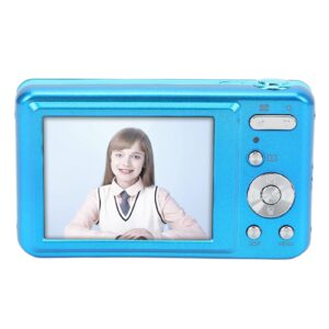 portable digital camera, 48mp hd digital camera with 2.7in screen and 8x zoom, vlogging camera for children beginners, supports 32gb storage expansion (blue)