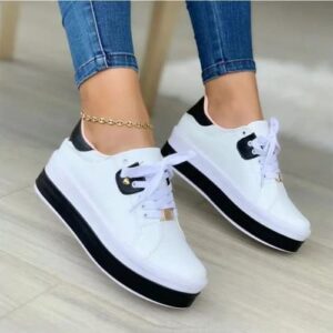 2023 New Canvas Shoes Women Sports,Fash Women Sneakers Casual Ladies Trainers Platform Shoes Fashion Walking Shoes for Walk/Outdoor,Black,36