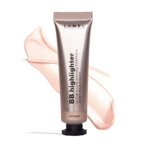 lamel dewy cream bb highlighter - lightweight, buildable and luxuriously glossy with radiant, natural-looking, non-greasy, moisturizing, and long-lasting formula for flawless, skin-brightening - 401