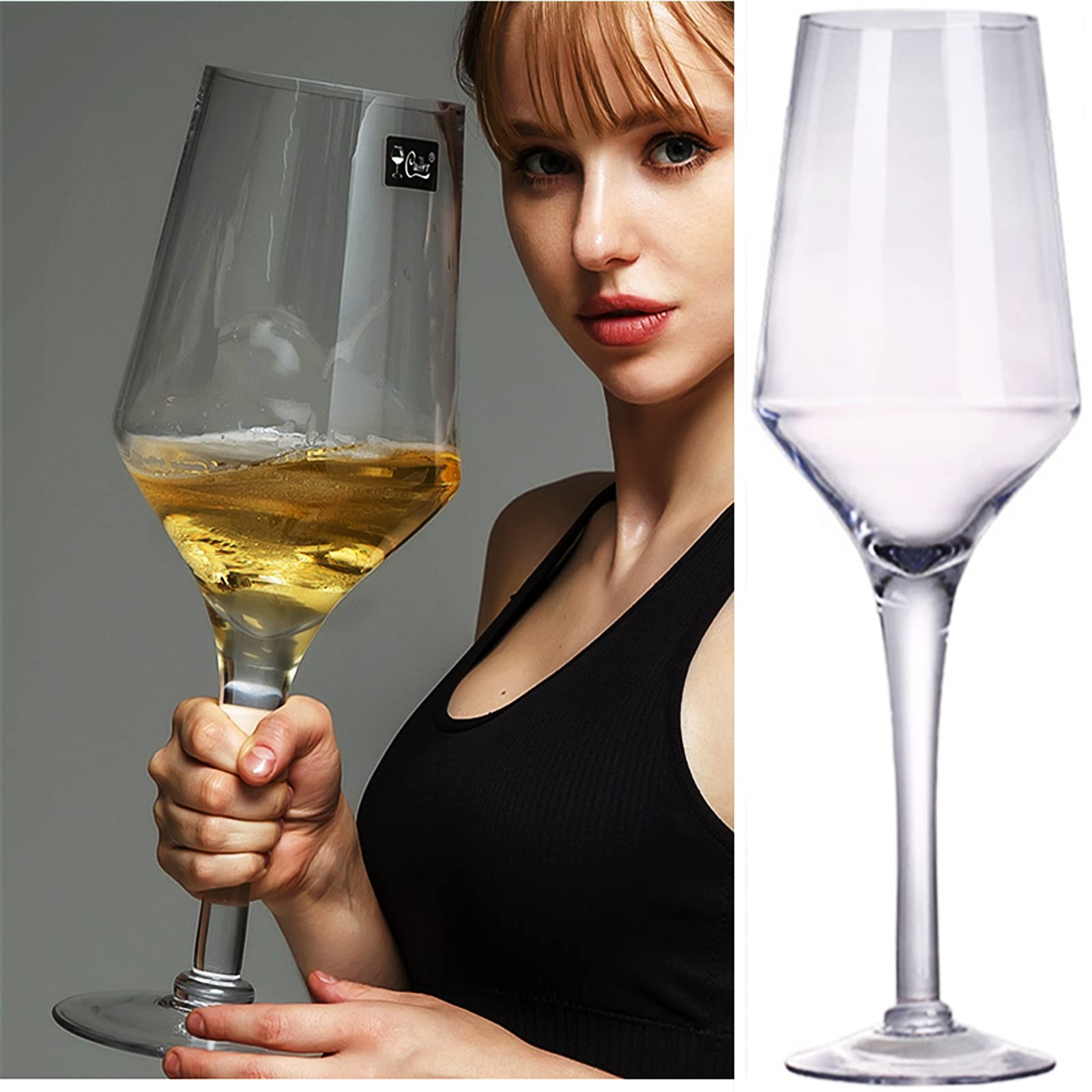 YUANXIN Giant Wine Glass Huge Stemware Personal Oversized Wine Glass Extra Large Champagne Glass Beer Mug Red Wine Glasses