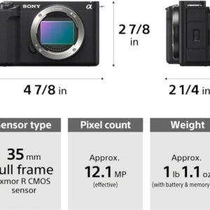 Sony Alpha ZV-E1 Full-Frame Interchangeable Lens Mirrorless Vlog Camera with 28-60mm Lens - White Body