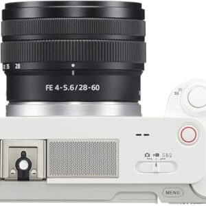 Sony Alpha ZV-E1 Full-Frame Interchangeable Lens Mirrorless Vlog Camera with 28-60mm Lens - White Body