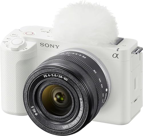 Sony Alpha ZV-E1 Full-Frame Interchangeable Lens Mirrorless Vlog Camera with 28-60mm Lens - White Body