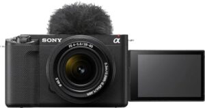 sony alpha zv-e1 full-frame interchangeable lens mirrorless vlog camera with 28-60mm lens - black body