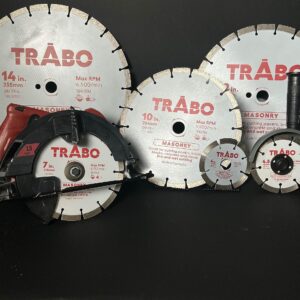 Trabo 7 Inch Masonry Turbo Rim Diamond Metal Bond Blade for Cutting Cement, Pavers, Concrete with Rebar, Natural Stone and More, with 7/8 Inch Arbor with 5/8 Inch Reducer Ring