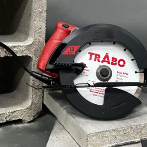 Trabo 7 Inch Masonry Turbo Rim Diamond Metal Bond Blade for Cutting Cement, Pavers, Concrete with Rebar, Natural Stone and More, with 7/8 Inch Arbor with 5/8 Inch Reducer Ring