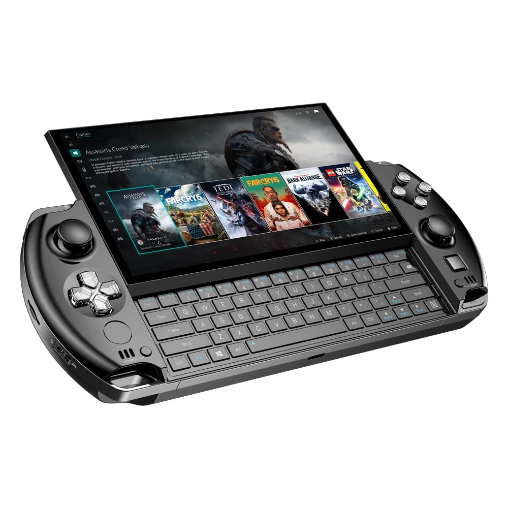 GPD Win 4 [AMD Ryzen 5 7640U] 6 Inches Mini Handheld Win 11 PC Game Console Gameplayer 1920X1080 TouchScreen Laptop Tablet PC (Black, 16GB+512B)