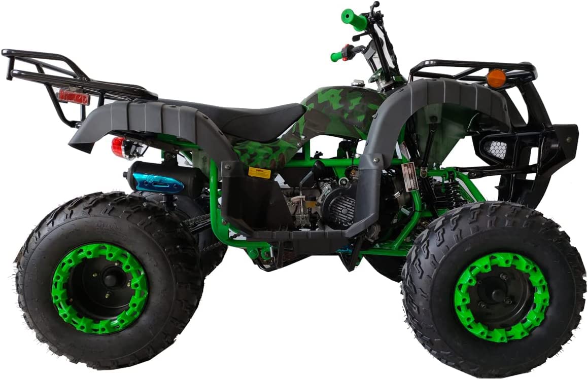 HHH 200 ATV Quad 4 Wheelers Utility ATV Full Size ATV Adult ATVs Big Youth ATVs (Green Camo)