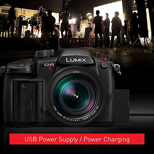 Panasonic LUMIX GH5M2, 20.3MP Mirrorless Micro Four Thirds Camera with Live Streaming, 4K 4:2:2 10-Bit Video, 5-Axis Image Stabilizer, 12-60mm F2.8-4.0 Leica Lens DC-GH5M2LK (Renewed)