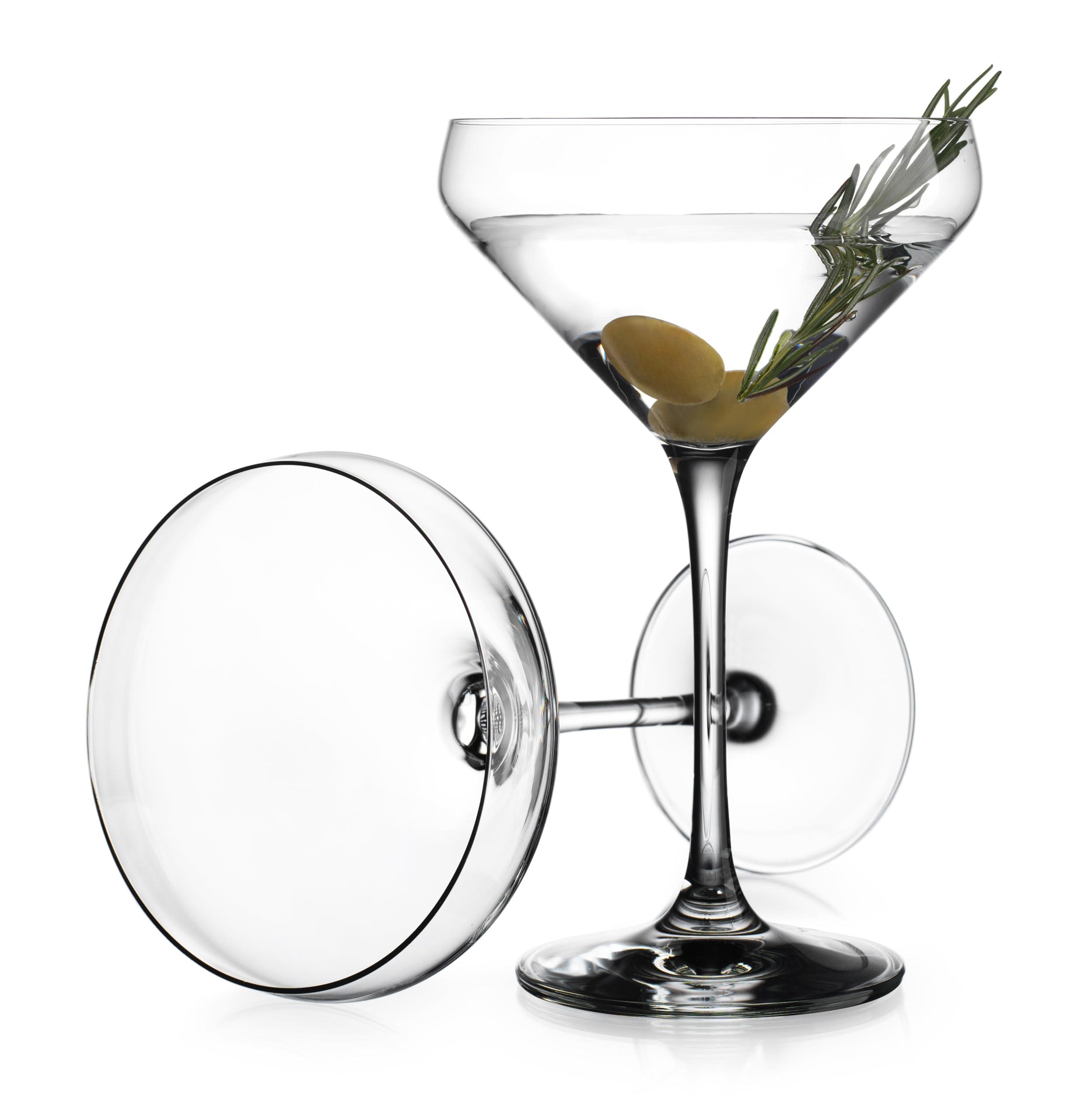 Glaver's Martini Glasses Set of 4 Cocktail Glasses, 10.5 Ounce Stemmed Margarita Glasses, for Bar, Martinis, Cosmopolitan, Gimlet, Elegant Packaging
