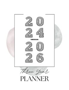 2024 - 2026 three year planner: 3 year calendar notebook large size | 36 months agenda january 2024 to december 2026 with federal holidays | appointment schedule organizer