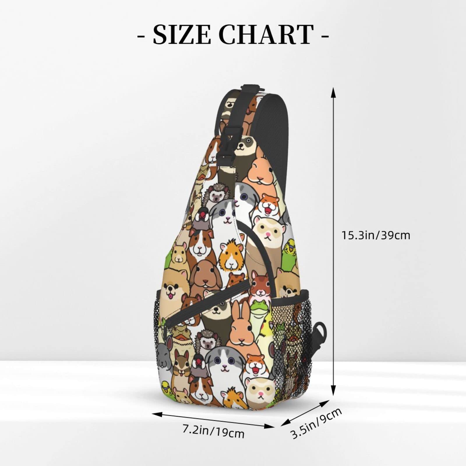 Yamegoun Moth and Butterfly Sling Bag Women Men Crossbody Backpack Shoulder Bag Unisex for Travel Casual Hiking with Adjustable Strap