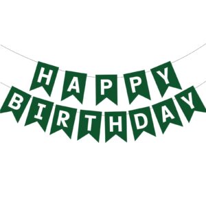 glasnes green happy birthday banner birthday party supplies for adult boy girl