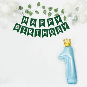 GLASNES Green Happy Birthday Banner Birthday Party Supplies for Adult Boy Girl