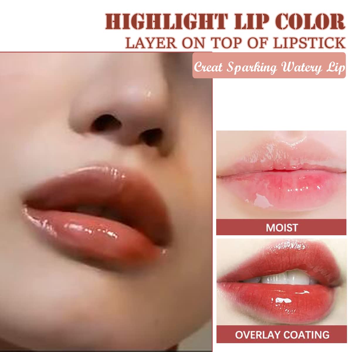 2 Colors Hydrating Plumping Lip Glow Oil,Moisturizing Lip Oil Gloss Transparent Glossy Lip Gloss Primer Lip Tint for Lip Care and Dry Lip by Aaiffey (012#+015#)