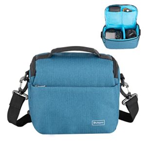 dulepro camera bag, slr dslr waterproof and anti-shock theft camera case, vintage padded camera shoulder bag for women and men