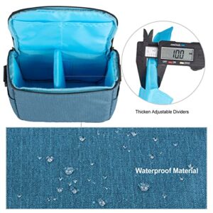 Dulepro Camera Bag, SLR DSLR Waterproof and Anti-Shock Theft Camera Case, Vintage Padded Camera Shoulder Bag for Women and Men