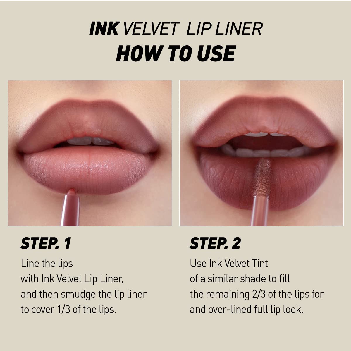 Peripera INK VELVET LIP LINER (001 ROSY NUDE)